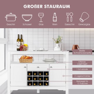 Costway Πολυλειτουργικό Ντουλάπι Κουζίνας με Αποσπώμενη Κάβα και Μ... Costway Πολυλειτουργικό Ντουλάπι Κουζίνας με Αποσπώμενη Κάβα και Μ...