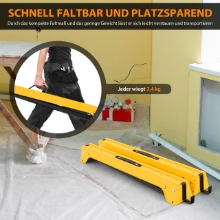 Costway Δύο Πριονόκοπες Μεταλλικού Σκελετού με Αποσπώμενους Βραχίο... Costway Δύο Πριονόκοπες Μεταλλικού Σκελετού με Αποσπώμενους Βραχίο...