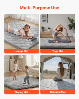 VEVOR Ιαπωνικό Στρώμα Τατάμι Queen Size - Πτυσσόμενο με Τσάντα Αποθ...