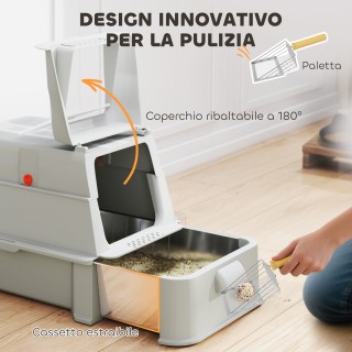 PawHut Κλειστή Λεττιέρα Γάτας 80L με Αποσπώμενο Δίσκο, από ABS και ... PawHut Κλειστή Λεττιέρα Γάτας 80L με Αποσπώμενο Δίσκο, από ABS και ...