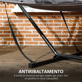 Outsunny Φορητή Αιώρα Κήπου με Ενσωματωμένο Μαξιλάρι, από Βαμβάκι, ...