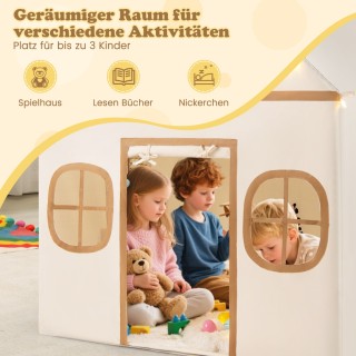 Costway  Εσωτερικό Παιδικό Σπιτάκι Παιχνιδιού με Αστρικά Φώτα & Μαξ...