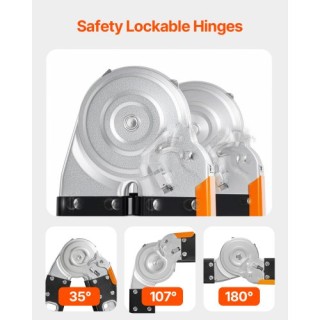 VEVOR Πολυχρηστική Πτυσσόμενη Σκάλα 7-σε-1 5 Σκαλοπατιών 19 Πόδια Ύ...