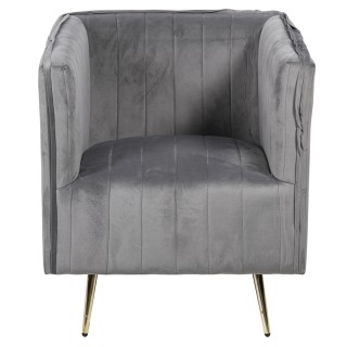 Galileo Πολυθρόνα vintage γκρι σε ξύλο με επένδυση από πολυεστέρα ε... Galileo Πολυθρόνα vintage γκρι σε ξύλο με επένδυση από πολυεστέρα ε...