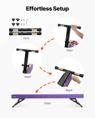 VEVOR Ρυθμιζόμενη Δοκός Ισορροπίας 8ft, Δύο Λειτουργίες & Πέντε Ύψη...