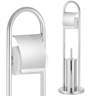 BAKAJI Βάση χαρτιού υγείας με βουρτσάκι τουαλέτας από χρωμιωμένο α... BAKAJI Βάση χαρτιού υγείας με βουρτσάκι τουαλέτας από χρωμιωμένο α...