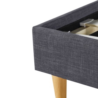 Διπλό Κρεβάτι Evy με Ξύλινα Πόδια - 160x200 cm Γκρι 30130589 Idomya Διπλό Κρεβάτι Evy με Ξύλινα Πόδια - 160x200 cm Γκρι 30130589 Idomya