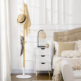 HOMCOM Δέντρο Κρεμάστρα με 8 Γάντζους με Στρογγυλή Βάση από Μπαμπού...