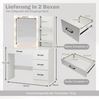 Σετ Τουαλέτας Μακιγιάζ με Ενσωματωμένο Σταθμό Φόρτισης και Ρυθμιζόμ... Σετ Τουαλέτας Μακιγιάζ με Ενσωματωμένο Σταθμό Φόρτισης και Ρυθμιζόμ...