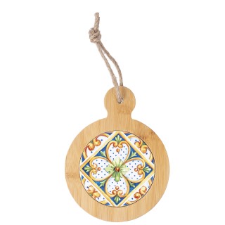 Galileo Σετ 8 τμχ Ξύλινη σανίδα κοπής από μπαμπού και κεραμικό με μ...