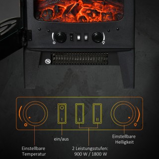 HOMCOM Ηλεκτρικό τζάκι με εφέ φλόγας και 3 ανοιχτές πλευρές ρυθμιζό... HOMCOM Ηλεκτρικό τζάκι με εφέ φλόγας και 3 ανοιχτές πλευρές ρυθμιζό...