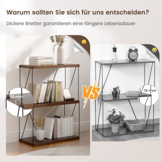 Costway 3 επιπέδων ράφι με μεταλλικό πλαίσιο βιομηχανικό βιβλιοθήκη... Costway 3 επιπέδων ράφι με μεταλλικό πλαίσιο βιομηχανικό βιβλιοθήκη...