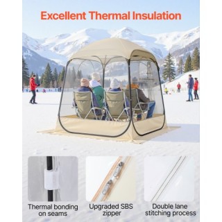 VEVOR Αναδιπλούμενη Αθλητική Σκηνή 63x63 Εξωτερικό Ανθεκτικό Καταφύ...