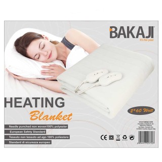 BAKAJI  Ηλεκτρική Θερμαινόμενη Κουβέρτα Διπλού Κρεβατιού Κάλυμμα Στ...