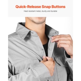 VEVOR Μπουφάν Συγκόλλησης Ανθεκτικό στη Φλόγα XXL 7oz Βαμβάκι KSKCM...