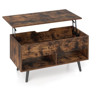 Costway Ρυθμιζόμενος Καναπές Τραπεζάκι με Ανερχόμενη Επιφάνεια και ...