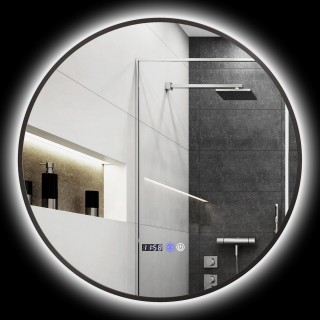HOMCOM  Καθρέφτης Μπάνιου με Ρυθμιζόμενο Φωτισμό LED, Αντιθαμβωτική...