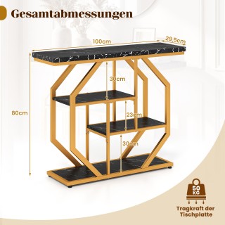 Costway Μοντέρνο τραπέζι κονσόλα εισόδου 100 εκ. με 4 επίπεδα, ράφι... Costway Μοντέρνο τραπέζι κονσόλα εισόδου 100 εκ. με 4 επίπεδα, ράφι...