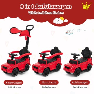 Costway  Παιδικό Όχημα Mercedes Benz με Ρυθμιζόμενη Οροφή & Γονική ...