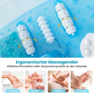 Ηλεκτρική Συσκευή Υδρομασάζ Ποδιών 500 W Χρώματος Μπλε COSTWAY ES10...