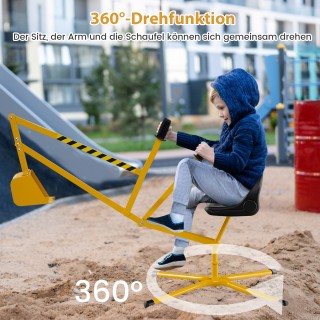 Costway Παιδικός Εκσκαφέας με Καθίσμα360° Περιστροφή TS10257YE Costway Παιδικός Εκσκαφέας με Καθίσμα360° Περιστροφή TS10257YE