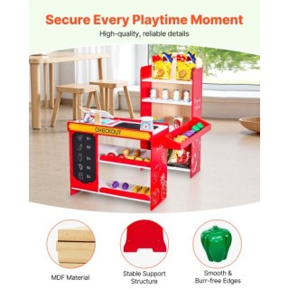 VEVOR Παιδικό Σετ Παιχνιδιού Σούπερ Μάρκετ με Ταμειακή Μηχανή MZKET...