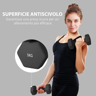 SPORTNOW Σετ 2 Εξαγωνικοί Αλτήρες 2x5 κιλά από Μέταλλο και Πλαστικό... SPORTNOW Σετ 2 Εξαγωνικοί Αλτήρες 2x5 κιλά από Μέταλλο και Πλαστικό...