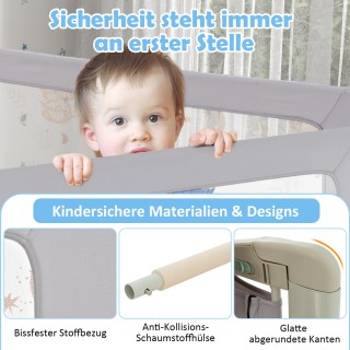 Costway Προστατευτικό Κάγκελο Κρεβατιού για Μωρά με Ρυθμιζόμενο Ύψ... Costway Προστατευτικό Κάγκελο Κρεβατιού για Μωρά με Ρυθμιζόμενο Ύψ...