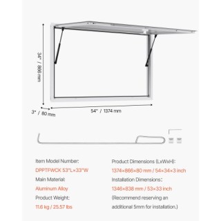 VEVOR Παράθυρο Εξυπηρέτησης Καροτσιού Φαγητού με Τέντα 135x84 εκ. F... VEVOR Παράθυρο Εξυπηρέτησης Καροτσιού Φαγητού με Τέντα 135x84 εκ. F...