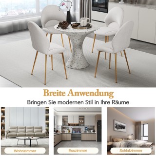 Costway  Σετ 2 Καρεκλών Τραπεζαρίας με Καμπύλη Πλάτη έως 150 kg 62 ...