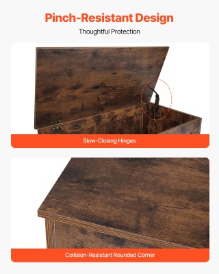 VEVOR Παιδικός Πάγκος Αποθήκευσης με Ξύλινη Κατασκευή και Καφέ Φινί...