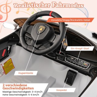 Costway  Παιδικό Ηλεκτρικό Αυτοκίνητο Lamborghini με Τηλεχειριστήρι...