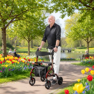 HOMCOM Πτυσσόμενος Περιπατητήρας με Καθίσμα και Πλάτη για Ηλικιωμέν... HOMCOM Πτυσσόμενος Περιπατητήρας με Καθίσμα και Πλάτη για Ηλικιωμέν...