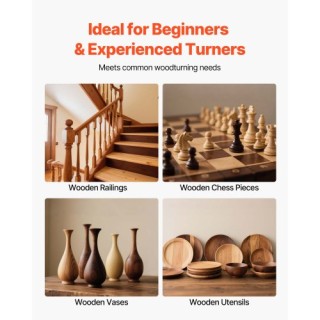 VEVOR Σετ 6 Τεμαχίων Ξύλινων Εργαλείων Τόρνου Χειροτεχνίας με Προκα... VEVOR Σετ 6 Τεμαχίων Ξύλινων Εργαλείων Τόρνου Χειροτεχνίας με Προκα...