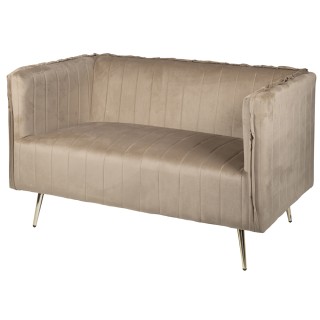 Galileo Ρετρό καναπές διθέσιος σε απόχρωση μπεζ-γκρι 126x75x82 cm α...