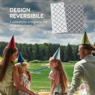 Outsunny Πτυσσόμενο και αναστρέψιμο χαλί εξωτερικού χώρου με τσάντα...