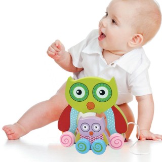 BAKAJI Παιχνίδι Ξύλινη Κουκουβάγια με Σχοινί για Παιδιά 18cm Πράσι... BAKAJI Παιχνίδι Ξύλινη Κουκουβάγια με Σχοινί για Παιδιά 18cm Πράσι...