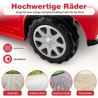 Costway Κόκκινο Παιδικό Αυτοκίνητο 3-σε-1 με Λαβή και Αποθηκευτικό ...