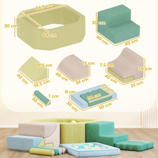 AIYAPLAY Σετ 15 Μαλακών Διαμορφώσιμων Οικοδομικών Μπλοκ για Παιδιά ... AIYAPLAY Σετ 15 Μαλακών Διαμορφώσιμων Οικοδομικών Μπλοκ για Παιδιά ...