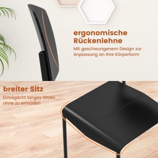 Σετ 4 Καρέκλες Τραπεζαρίας με Πλάτη Στοιβαζόμενες Κουζίνας 54 x 46 ... Σετ 4 Καρέκλες Τραπεζαρίας με Πλάτη Στοιβαζόμενες Κουζίνας 54 x 46 ...