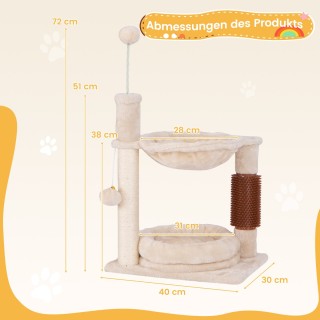 Costway Πύργος γάτας με άνετη αιώρα και πολυτελές κρεβάτι από πλού... Costway Πύργος γάτας με άνετη αιώρα και πολυτελές κρεβάτι από πλού...