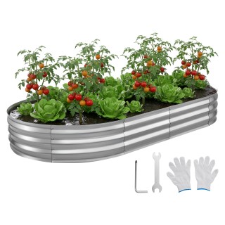 VEVOR Ανυψωμένο Γαλβανισμένο Παρτέρι 240x120x30 εκ, Οβάλ Μεταλλικό ... VEVOR Ανυψωμένο Γαλβανισμένο Παρτέρι 240x120x30 εκ, Οβάλ Μεταλλικό ...