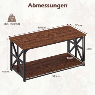 Costway Βιομηχανικό τραπεζάκι σαλονιού αγροτικού στυλ με ανοιχτό ρά... Costway Βιομηχανικό τραπεζάκι σαλονιού αγροτικού στυλ με ανοιχτό ρά...