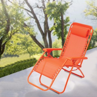 BAKAJI Πτυσσόμενη Καρέκλα Μηδενικής Βαρύτητας με Διαπνέον Ύφασμα Ξα...