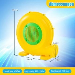 Costway  Ισχυρό Φυσητήρας για Υπαίθριες Κατασκευές με Απόδοση 450W ...