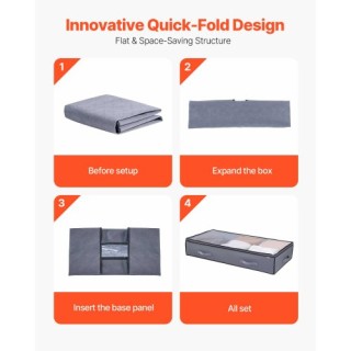 VEVOR Στοίχιση Κουτιού Παπουτσιών με Διαφανές Καπάκι 90L (Σετ 2) CD...