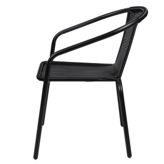 Galileo Εξωτερική καρέκλα με πλεκτά μπράτσα, δομή από ανθρακοχάλυβα... Galileo Εξωτερική καρέκλα με πλεκτά μπράτσα, δομή από ανθρακοχάλυβα...