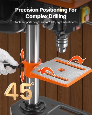 VEVOR Επιτραπέζιο Δράπανο 500W με Ρυθμιζόμενες Στροφές και Κλίση 0-... VEVOR Επιτραπέζιο Δράπανο 500W με Ρυθμιζόμενες Στροφές και Κλίση 0-...