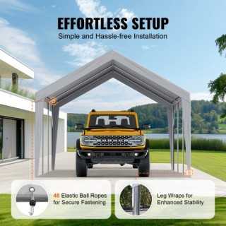 VEVOR Αντικατάσταση Καλύμματος Carport 12x20ft, Αδιάβροχο & UV Προσ... VEVOR Αντικατάσταση Καλύμματος Carport 12x20ft, Αδιάβροχο & UV Προσ...
