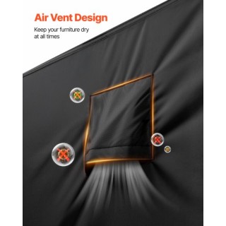 VEVOR Αδιάβροχο Κάλυμμα Επίπλων Κήπου 420D 126x63 FXJJZNJB1266BTTBB...